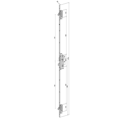 Winkhaus STV-F 2070/45S M2 RH Silver - side view